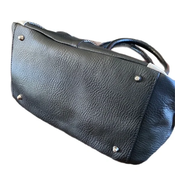 Replica FOSSIL bowler shoulder bag black white - Picture 8 of 12